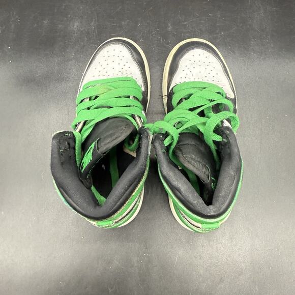 Nike Air Jordan Retro 1 High OG PS Lucky Green Sneakers FD1412-031 Kids Size 12C - Picture 6 of 8